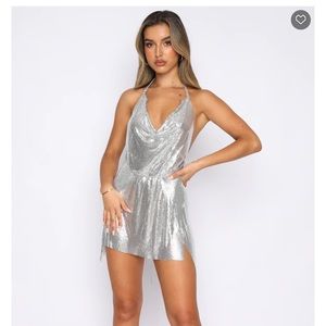 SILVER CHAINMAIL MINI DRESS